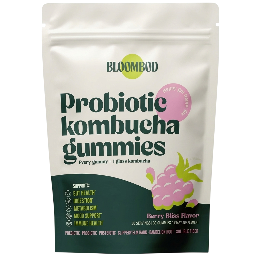 BloomBod Probiotic Kombucha Gummies